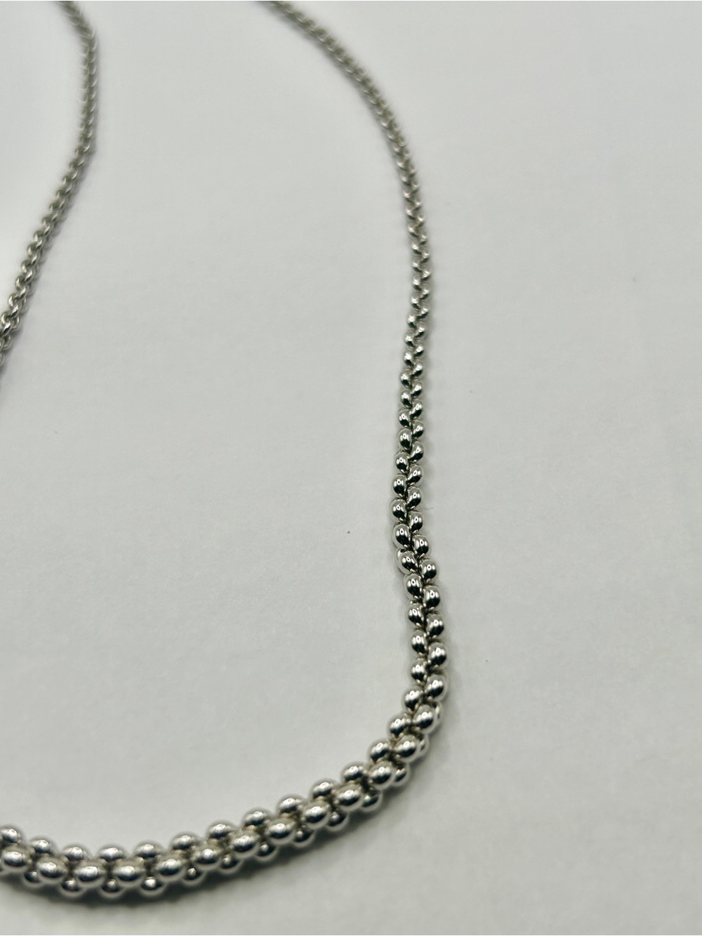 Monet Silver-Tone Double Beaded Chain Necklace - Women Jewelry - Picture 9 of 11